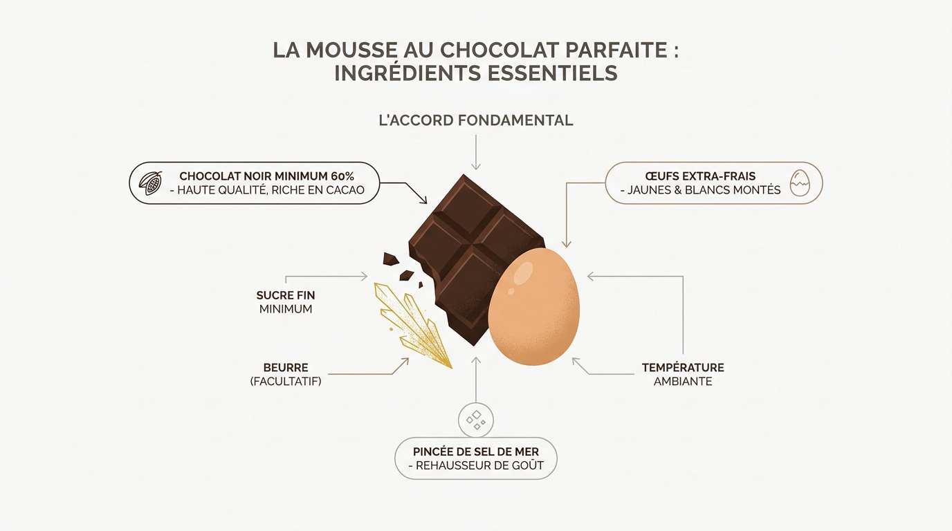 Mousse au chocolat onctueuse dans une verrine