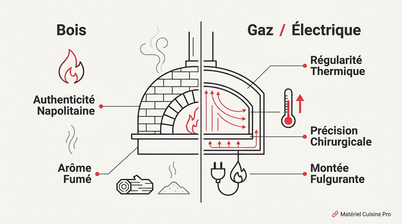 Comparaison four à pizza professionnel bois et électrique
