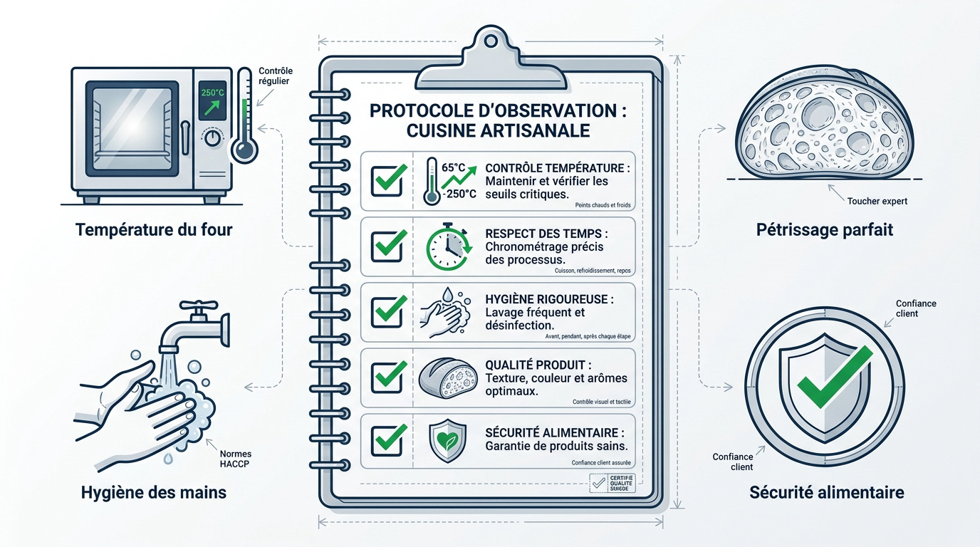 Protocole d'observation et checklist pour une cuisine artisanale italienne