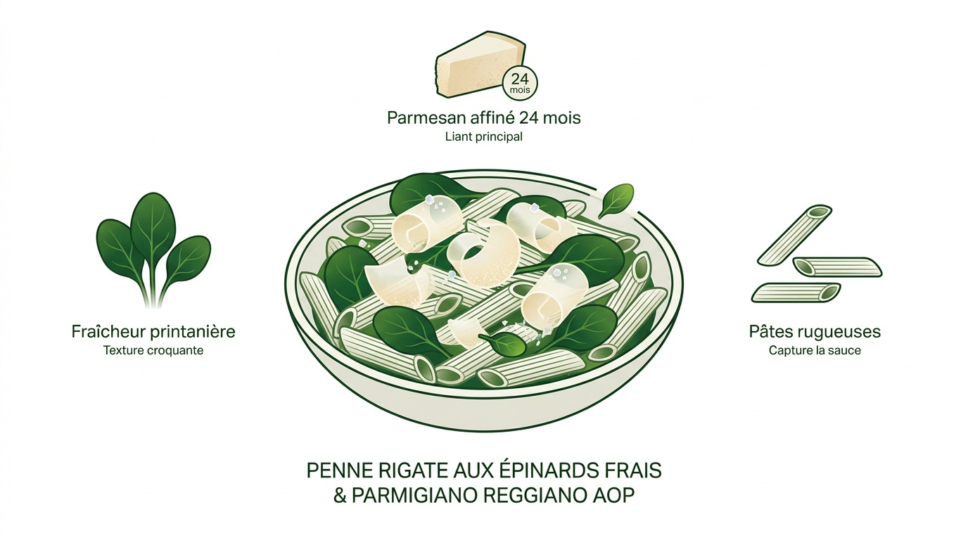 Recette pâtes épinards : le secret de l'onctuosité