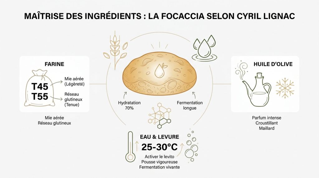 Focaccia Cyril Lignac : les secrets de la mie alvéolée