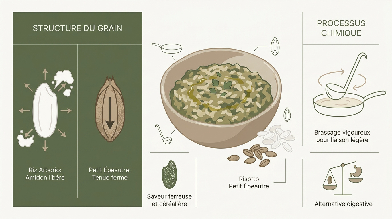 Risotto de petit épeautre : le secret de la cucina rustique