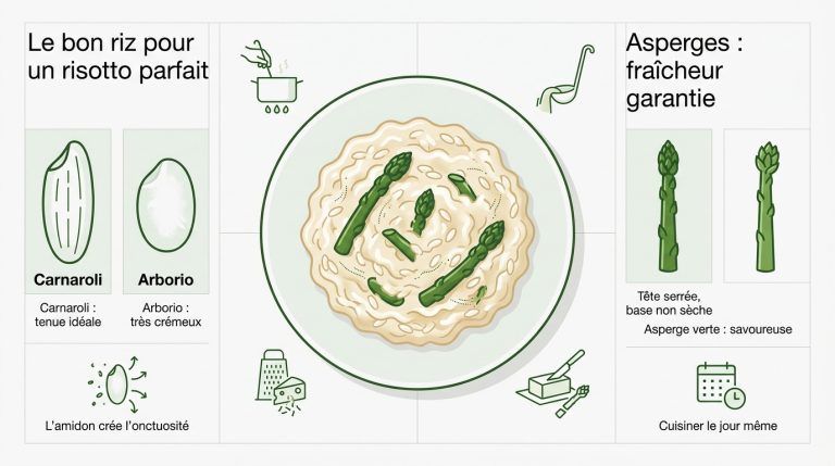 Réussir la recette risotto asperges : le secret de Marco