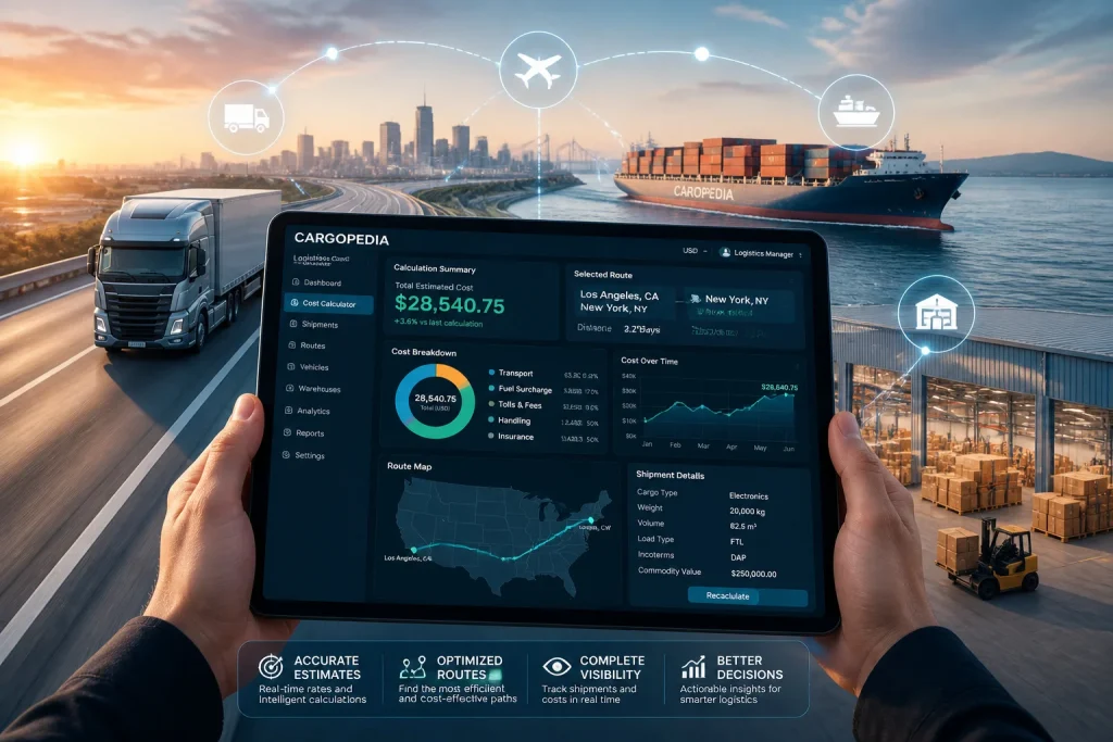 Calculateur de couts logistiques cargopedia