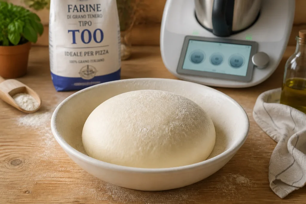 Pate a pizza parfaite dans un bol