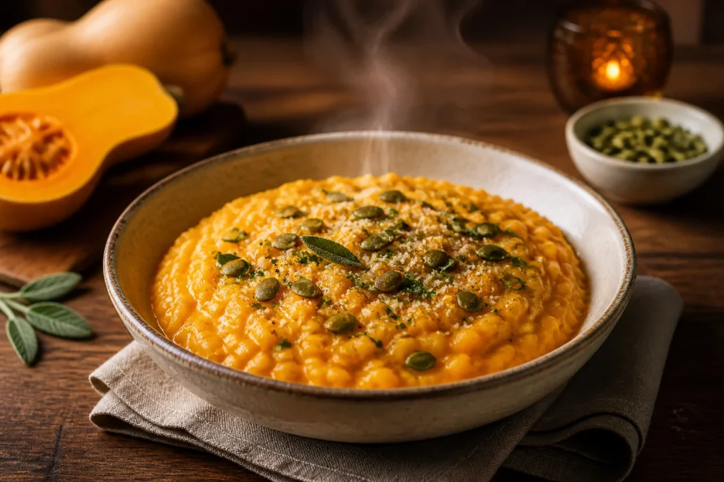 Risotto cremeux a la courge butternut