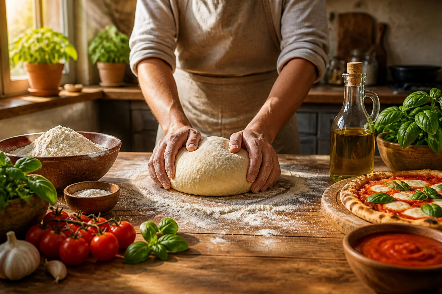 Preparation dune pizza maison