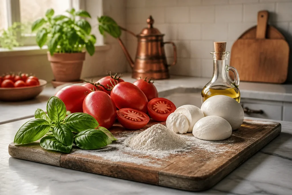 Ingredients pour pizza napolitaine