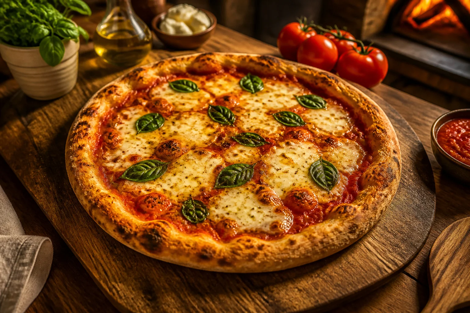 Pizza maison doree et savoureuse