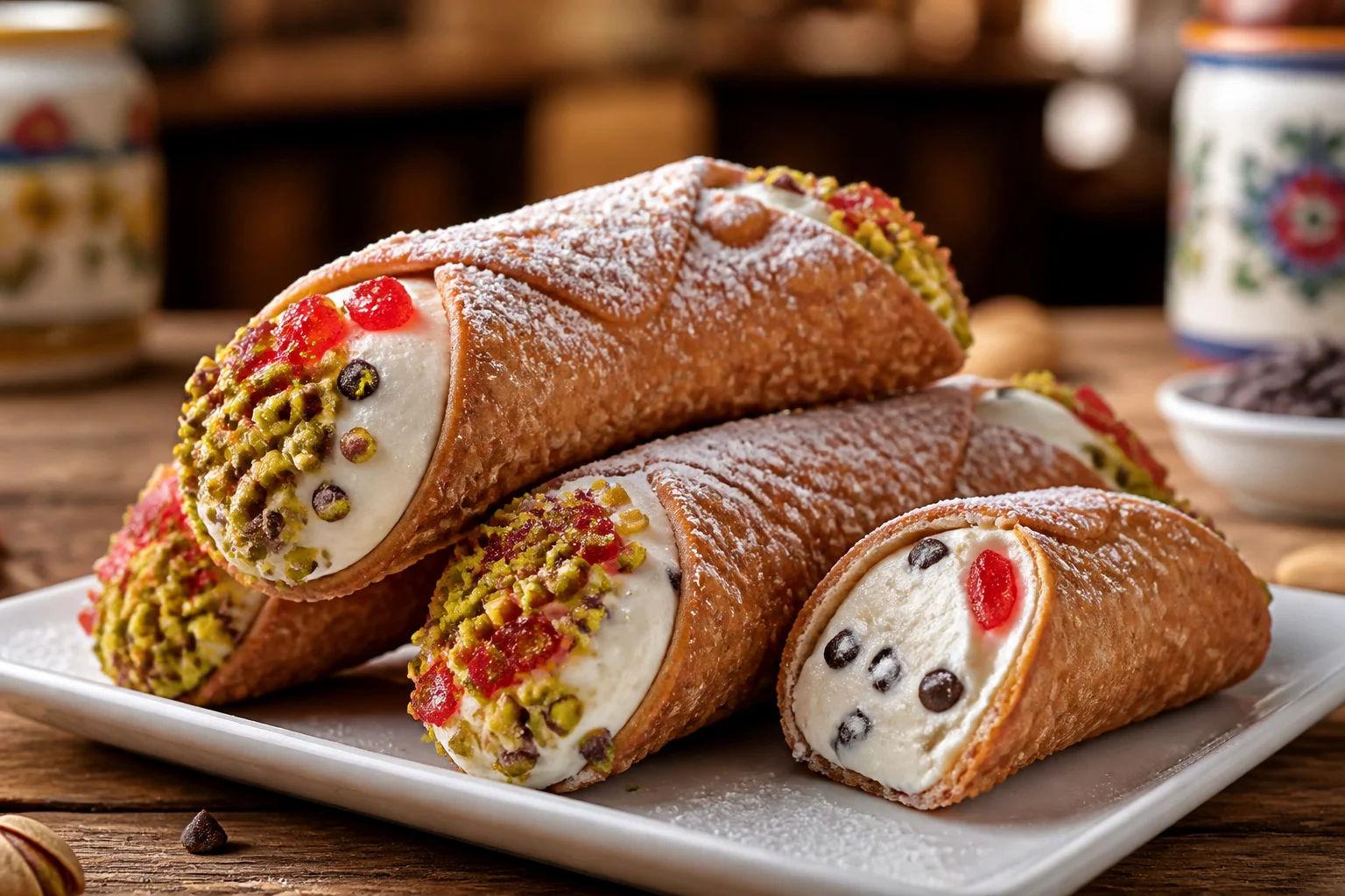 Delicieux cannoli siciliens