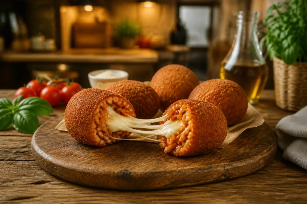Suppli al telefono mozzarella filante
