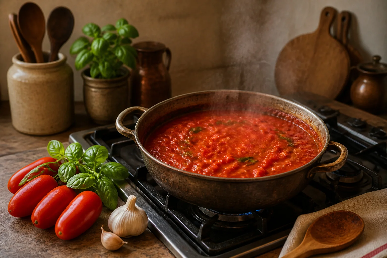 Sauce napolitaine mijotant