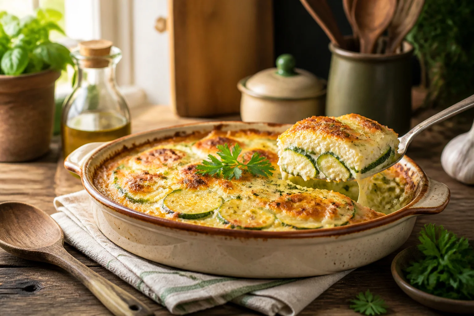 Gratin de courgettes maison