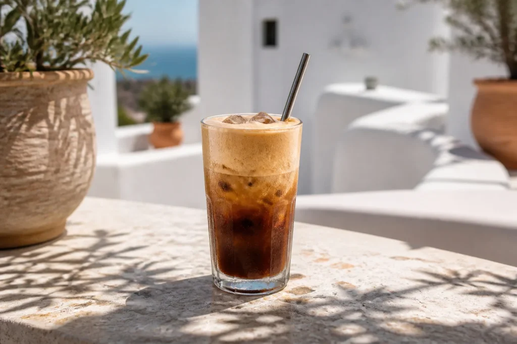Frappe glace rafraichissant en grece