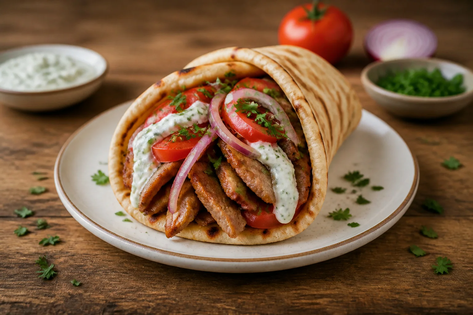 Gyros maison authentique et appetissant