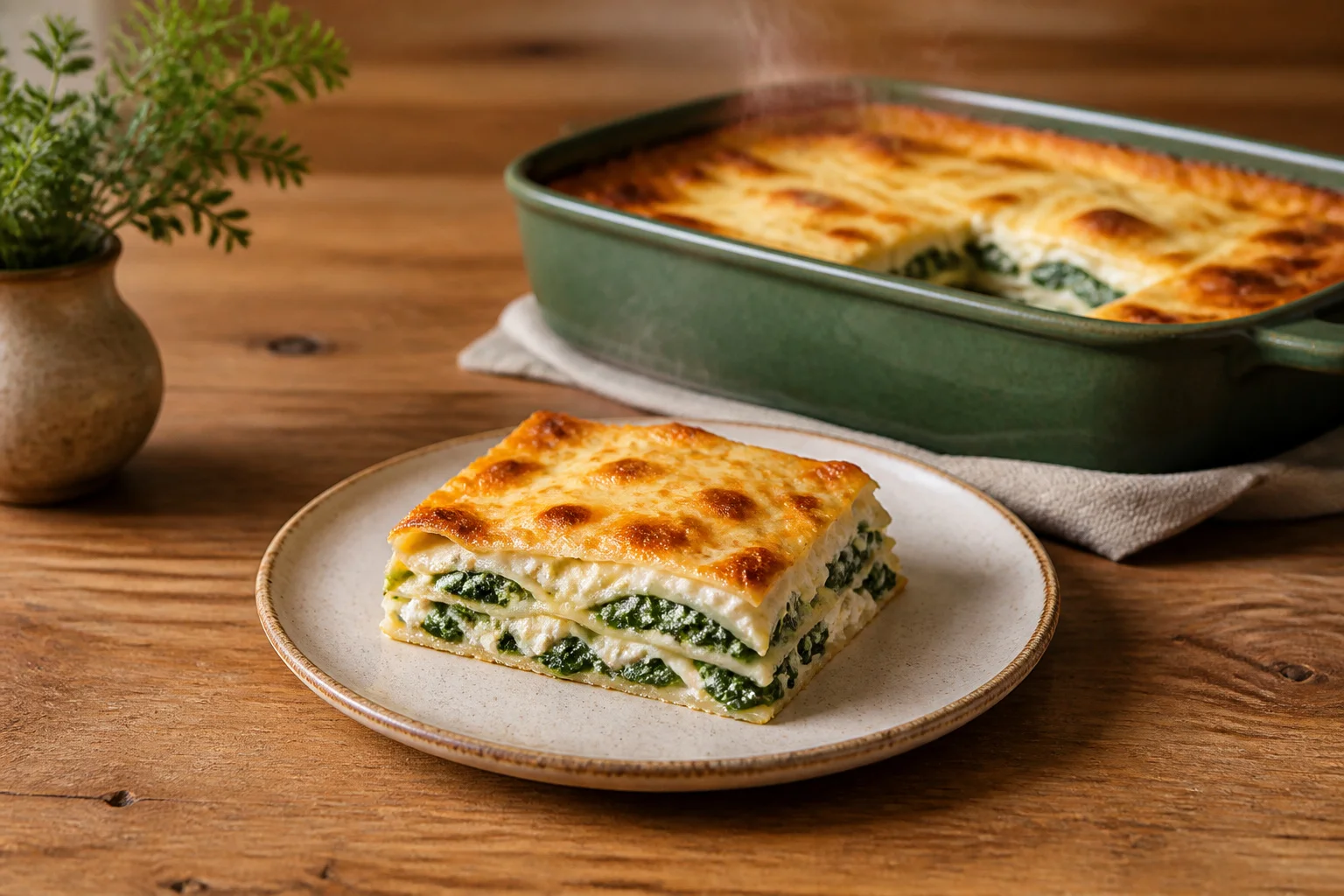 Lasagnes epinards ricotta une part savoureuse