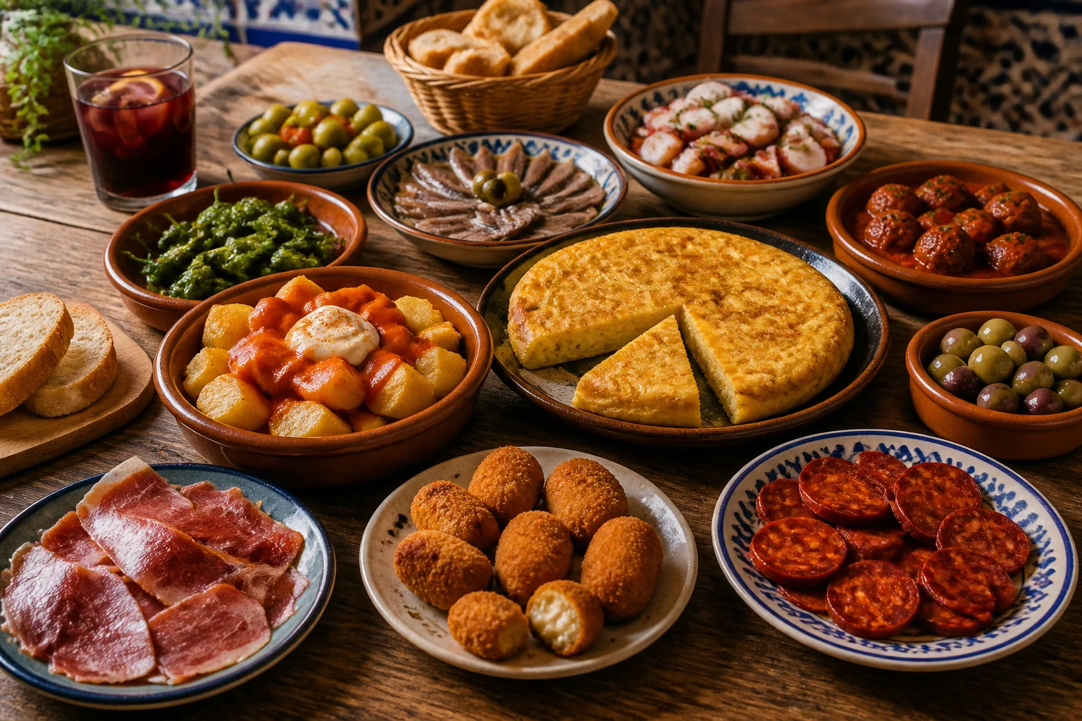 Assortiment de tapas espagnoles authentiques