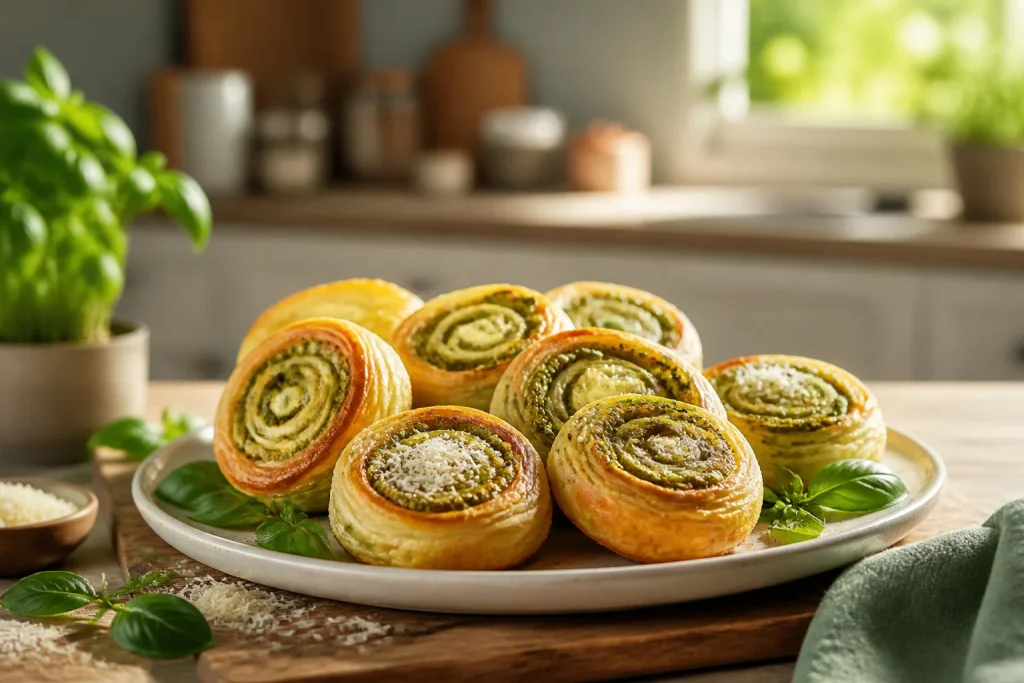 Feuilletes pesto dores et croustillants