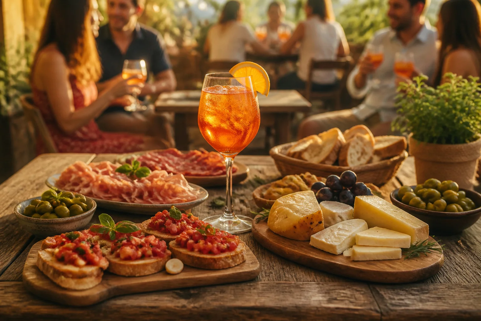 Aperitif italien ensoleille